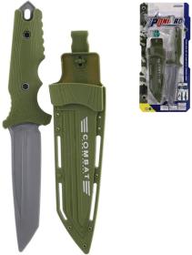 Nůž dětský army vojenský zelený plastový 25cm set s pouzdrem