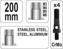 Yato Nýtovací kleště pro matice 200mm M3,M4 M5,M6