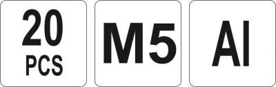 Yato Nýtovací matice hliníková M5, 20ks