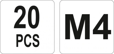 Yato Nýtovací matice ocelová M4, 20ks