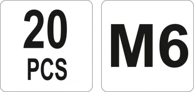 Yato Nýtovací matice ocelová M6, 20ks