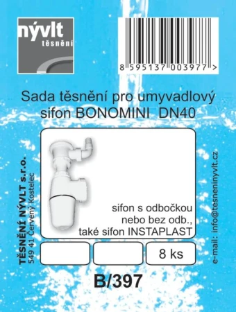 Nývlt Tesnenie umýv.sifón BONOMINI sada 8diel. B/397