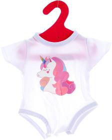 Oblečení pro panenkku miminko jednorožec body se sukýnkou a čelenkou