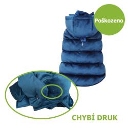 Oboustranná bunda VELTEEN modrá 25 cm - Upadený druk - %