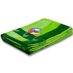 Oboustranná plážová osuška Lovely Home Dolphin Stripe zelená