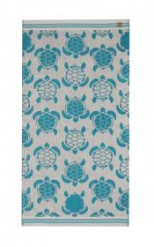 Oboustranná plážová osuška Sunflower Mini Turtle modrá