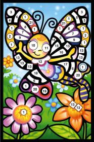 Obrázek nalepovací třpytivý 10x15cm samolepková mozaika zvířátka 6 druhů