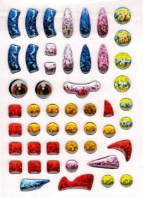 Obrázek nalepovací třpytivý 10x15cm samolepková mozaika zvířátka 6 druhů