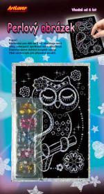 Obrázek perlový 10x15cm kreativní set s nalepovacími kamínky různé druhy