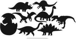 Obrázek škrabací duhový výřez dinosauři set 9ks s nástrojem