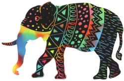 Obrázek škrabací duhový výřez zvířata set 8ks s nástrojem