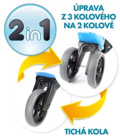Odrážedlo Funny Wheels Rider Sport 2v1 dětské odstrkovadlo Růžové plast