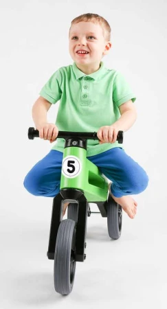 Odrážedlo Funny Wheels Rider Sport 2v1 dětské odstrkovadlo Zelené plast