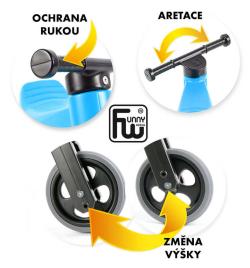 Odrážedlo Funny Wheels Rider Sport 2v1 dětské odstrkovadlo Zelené plast