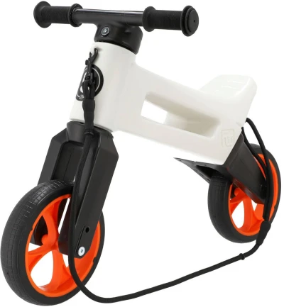 Odrážedlo FUNNY WHEELS Rider SuperSport 2v1 odstrkovadlo Bílé/Oranž sáček