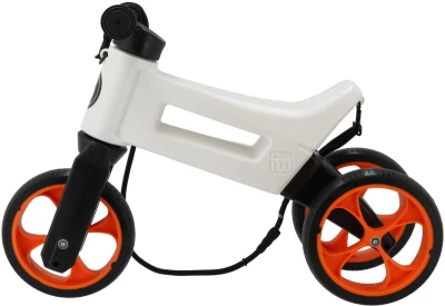 Odrážedlo FUNNY WHEELS Rider SuperSport 2v1 odstrkovadlo Bílé/Oranž sáček