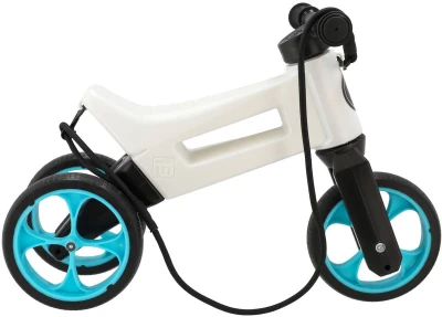Odrážedlo FUNNY WHEELS Rider SuperSport 2v1 odstrkovadlo Bílé/Tyrkys sáček