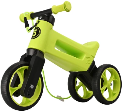 Odrážedlo FUNNY WHEELS Rider SuperSport 2v1 odstrkovadlo Limetkové krabice