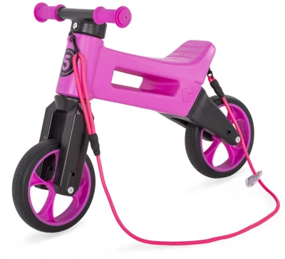 Odrážedlo FUNNY WHEELS Rider SuperSport 2v1 odstrkovadlo Růžové krabice