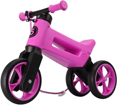 Odrážedlo FUNNY WHEELS Rider SuperSport 2v1 odstrkovadlo Růžové sáček