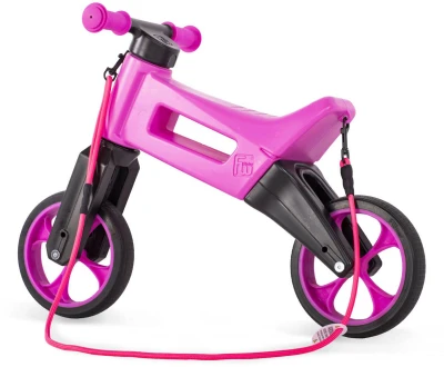 Odrážedlo FUNNY WHEELS Rider SuperSport 2v1 odstrkovadlo Růžové sáček