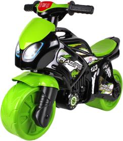 Odrážedlo motorka závodní zeleno-černé odstrkovadlo na baterie Světlo Zvuk Odrážedlo motorka závodní zeleno-černé odstrkovadlo na baterie Světlo Zvuk
