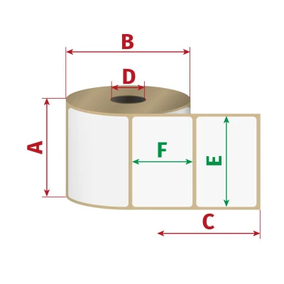 Etikety 90mm x 40mm, termo, D40/1000ks Etikety 90mm x 40mm, termo, D40/1000ks