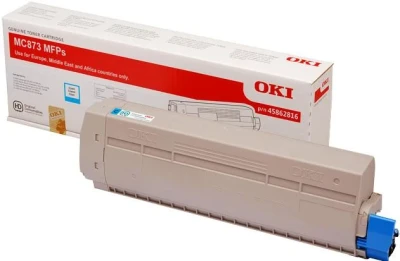 OKI Cyan toner do MC873/883 (10.000 stránek) OKI Cyan toner do MC873/883 (10.000 stránek)