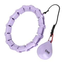 ONE FITNESS Masážní hula hoop OHA02 se závažím fialová
