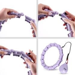ONE FITNESS Masážní hula hoop OHA02 se závažím fialová