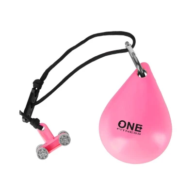 ONE FITNESS Masážní hula hoop OHA02 se závažím růžová