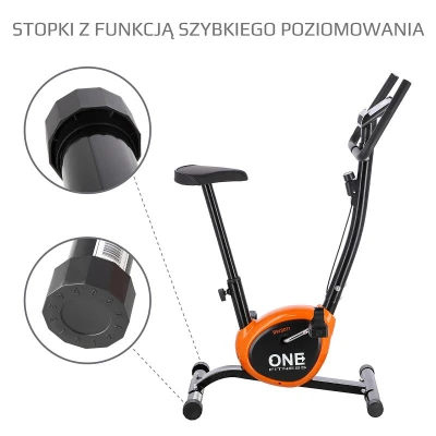 ONE FITNESS Mechanický rotoped RW3011 černo-oranžový