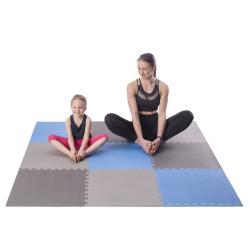 ONE FITNESS Ochranná puzzle podložka MP10 modro-šedá