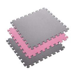 ONE FITNESS Ochranná puzzle podložka MP10 růžovo-šedá