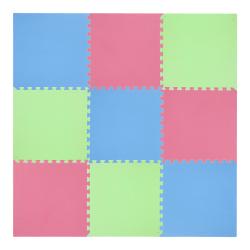 ONE FITNESS Ochranná puzzle podložka MP10 zelená-modrá-červená