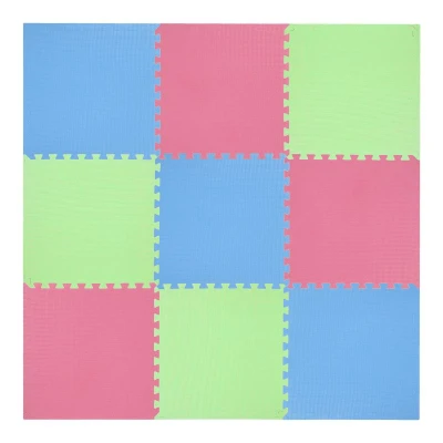 ONE FITNESS Ochranná puzzle podložka MP10 zelená-modrá-červená