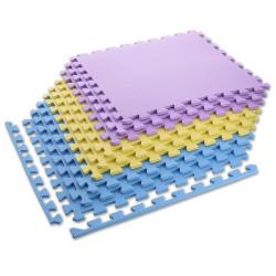 ONE FITNESS Ochranná puzzle podložka MP10 žlutá-modrá-fialová ONE FITNESS Ochranná puzzle podložka MP10 žlutá-modrá-fialová