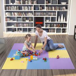 ONE FITNESS Ochranná puzzle podložka MP10 žlutá-modrá-fialová