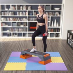 ONE FITNESS Ochranná puzzle podložka MP10 žlutá-modrá-fialová