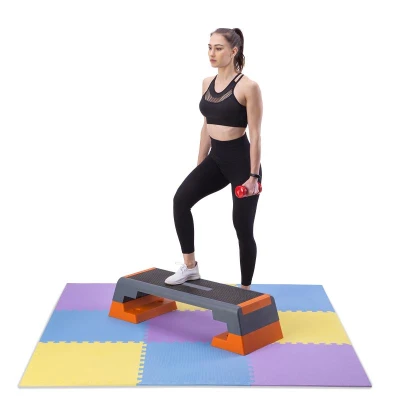 ONE FITNESS Ochranná puzzle podložka MP10 žlutá-modrá-fialová