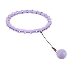 ONE FITNESS Sada masážní hula hoop OHA02 se závažím a zeštíhlujícího pásu BR160 fialová