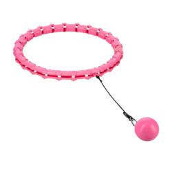 ONE FITNESS Sada masážní hula hoop OHA02 se závažím a zeštíhlujícího pásu BR160 růžová