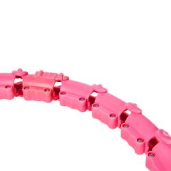 ONE FITNESS Sada masážní hula hoop OHA02 se závažím a zeštíhlujícího pásu BR160 růžová