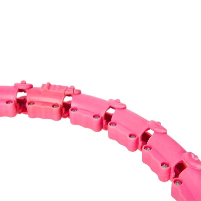 ONE FITNESS Sada masážní hula hoop OHA02 se závažím a zeštíhlujícího pásu BR160 růžová