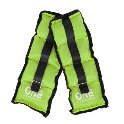 ONE FITNESS Zátěže na zápěstí a kotníky WW02 2 x 1,5 kg zelené