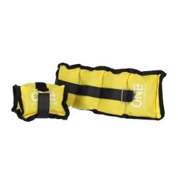 ONE FITNESS Zátěže na zápěstí a kotníky WW02 2 x 1,5 kg žluté