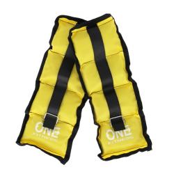 ONE FITNESS Zátěže na zápěstí a kotníky WW02 2 x 1,5 kg žluté