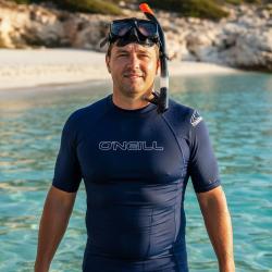 ONEILL Pánské lycrové triko BASIC SKINS CREW, krátký rukáv