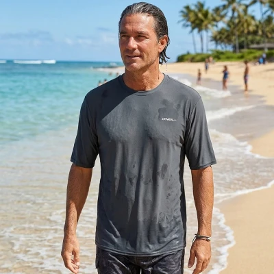 O'Neill LOOSE FIT GRAPHITE pánské lycrové triko s krátkým rukávem