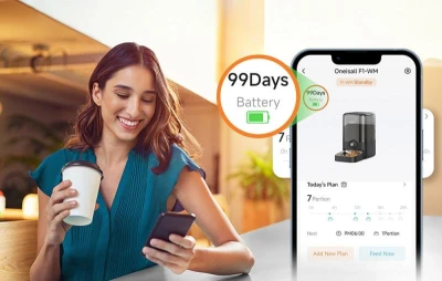 Oneisall Inteligentní dávkovač krmiva F1-M s kapacitou 3 l WiFi